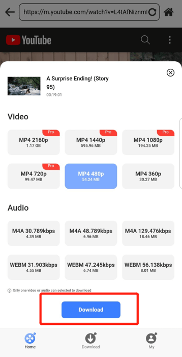 Download YouTube Channel with VideoHunter for Android