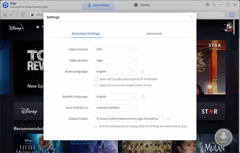 Kigo DisneyPlus Video Downloader