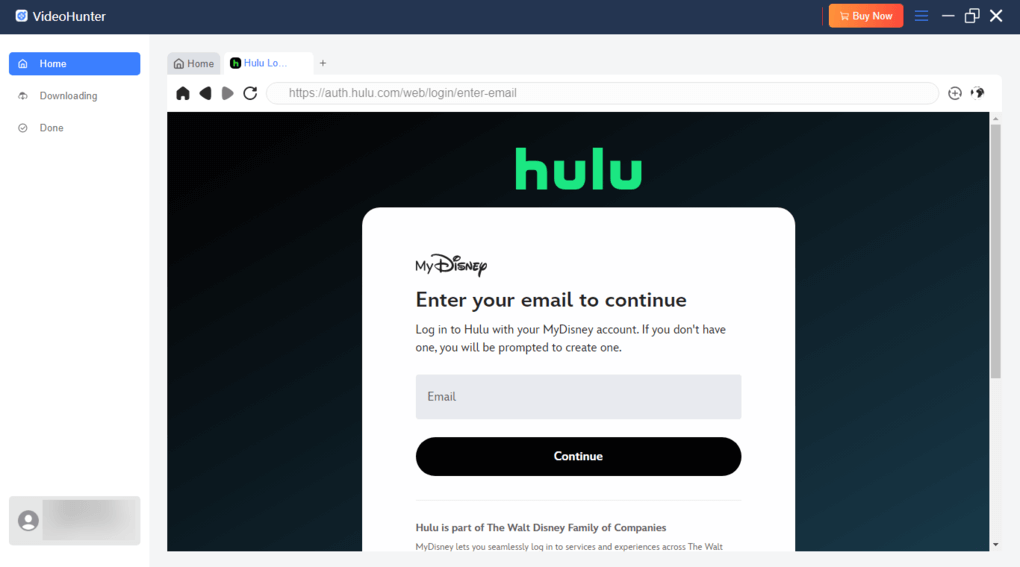 Log In with Hulu Account