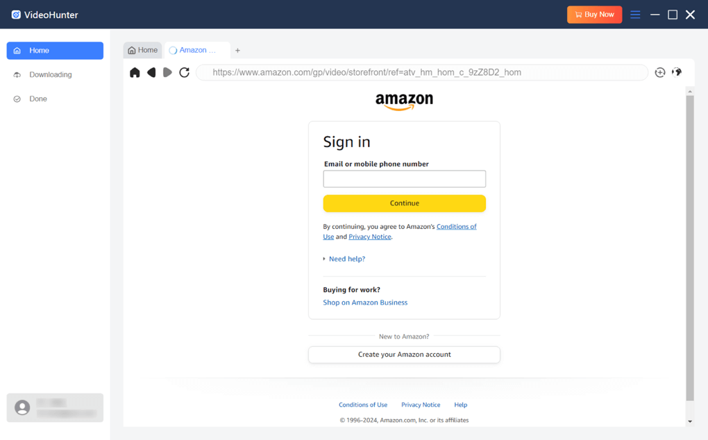 Select Amazon to Download